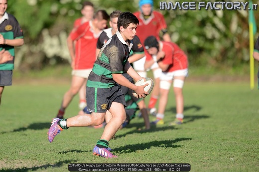 2015-05-09 Rugby Lyons Settimo Milanese U16-Rugby Varese 2053 Matteo Cazzamali